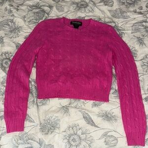 Ralph Lauren cashmere cableknit slim fit